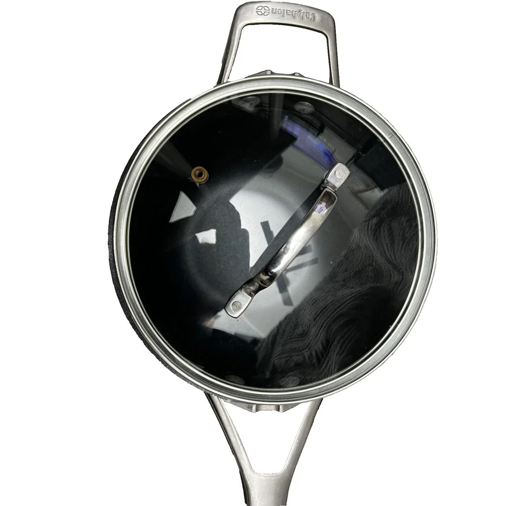 Calphalon Premier Hard Anodized Nonstick 3.5 QT Sauce Pan Space Saver Lid #87035